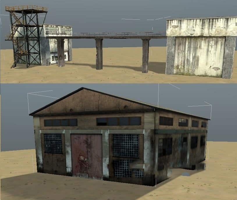 Models of industrial zone buildings for the editor v1